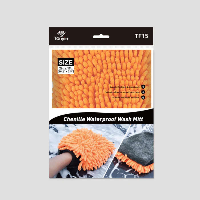 Tonyin Single Side Chenille Microfiber Wash Mitt