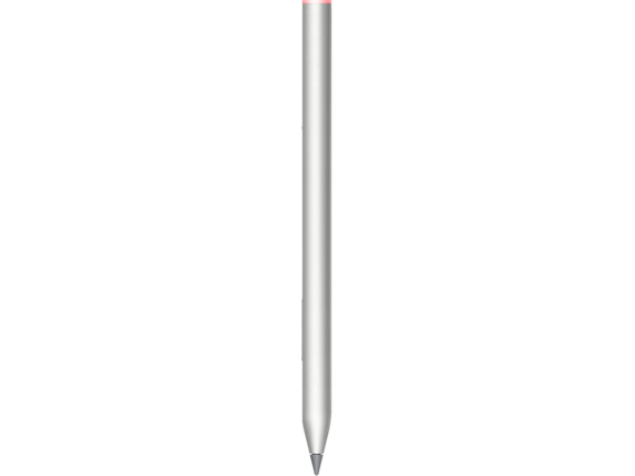 20C1 - HP Rechargeable MPP 2.0 Tilt Pen (Natural Silver) Left Profile with red LED