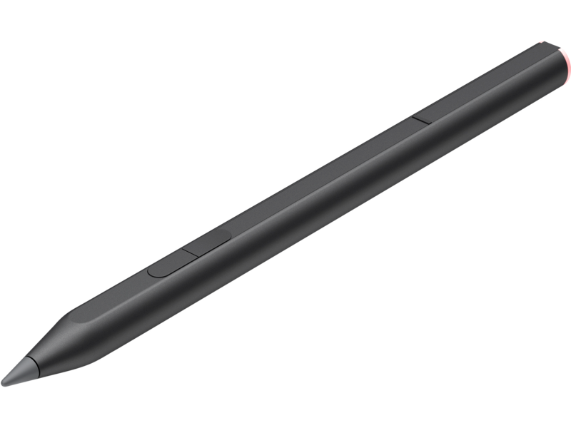 20C1 - HP Rechargeable MPP 2.0 Tilt Pen (Nightfall Black) Left Facing with red LED