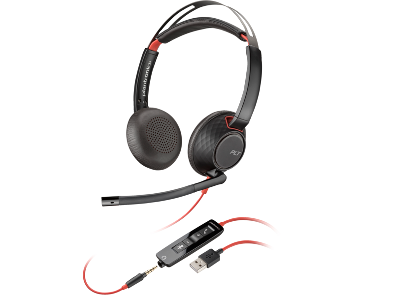 Poly Blackwire 5220, USB-A, left facing