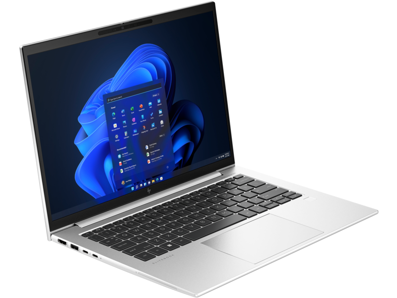 HP EliteBook 840 14 inch G10 Notebook PC Natural Silver White BG Front Right