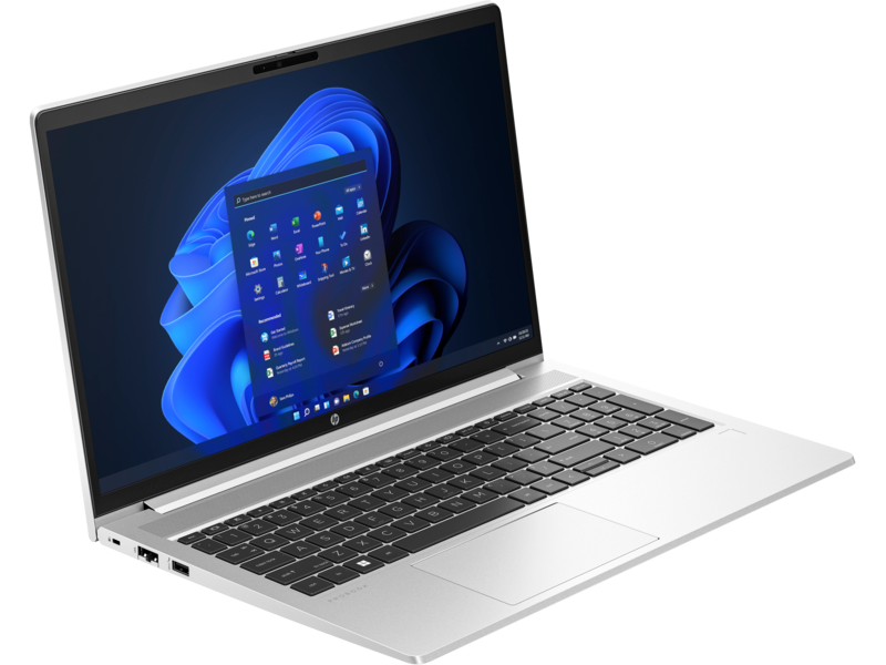 HP ProBook 455 15.6 inch G10 Notebook PC Natural Silver White BG Front Right