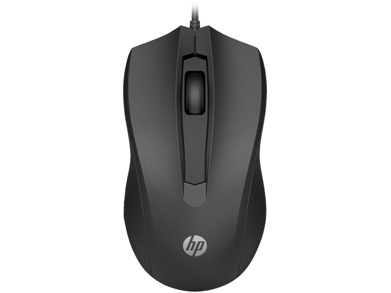 HP 105 Wired Mouse Black Gallery Image 1