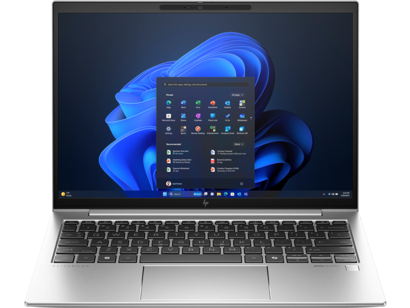 HP-EliteBook-830-G11-13Inch-NaturalSilver-NT-IRcam-FPR-CoreSet-Win11-WhiteBG-FrontOpen