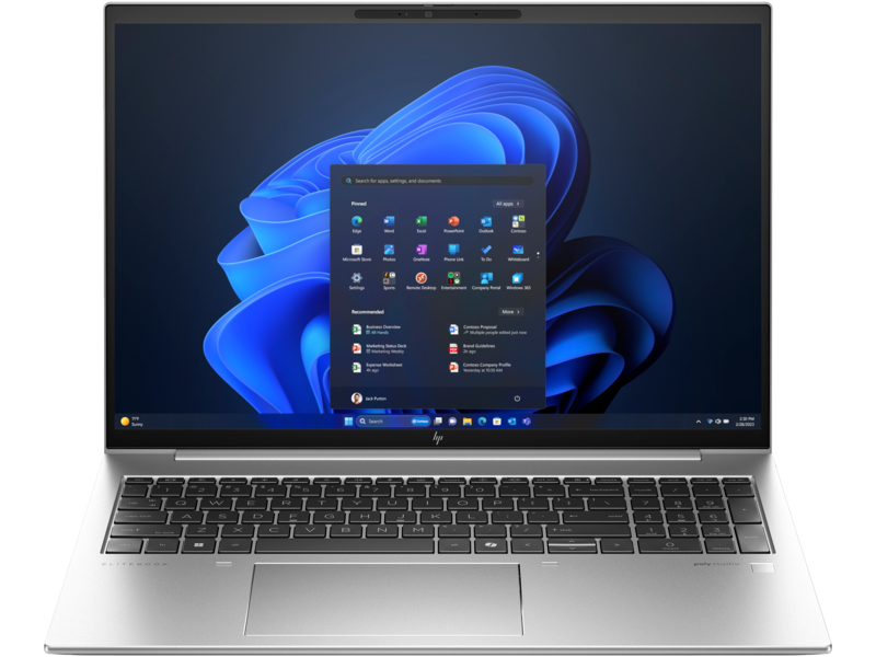 HP-EliteBook-860-G11-16Inch-NaturalSilver-NT-IRcam-FPR-CoreSet-Win11-WhiteBG-FrontOpen