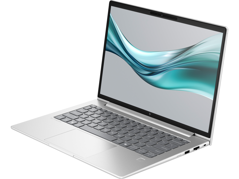 HP Elitebook 645 G11 14 inch NaturalSilver WWAN T IRcam FPR CoreSet AHS WhiteBG FrontLeftOpen