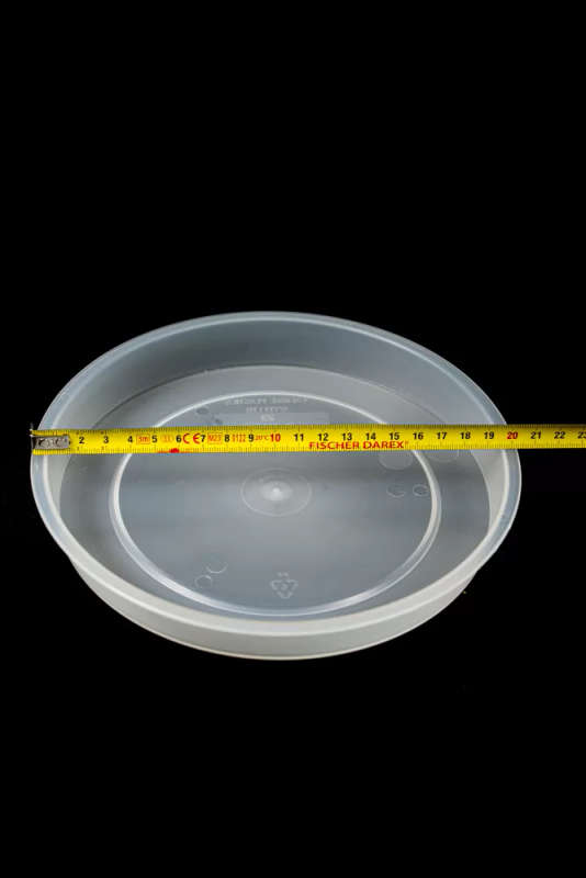 Clear pot saucers