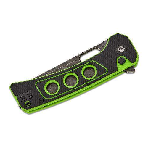 QSP UNICORN BUTTON LOCK 14C28N BLACK STONEWASHED BLACK/NEON G10 - QS156-C2