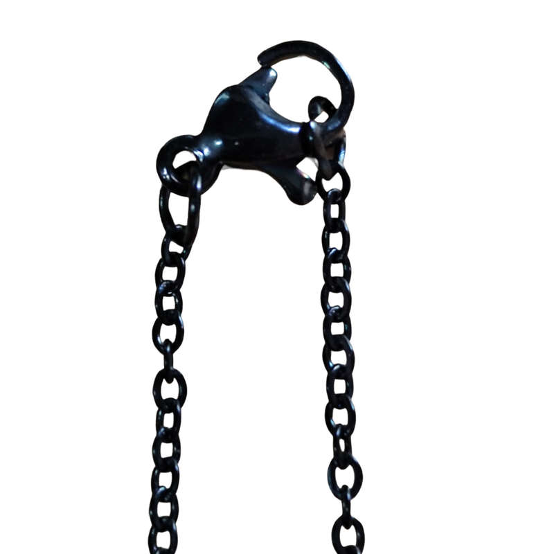 12 pcs Stainless steel chain w clasp, 1.6mm, 48cm, black
