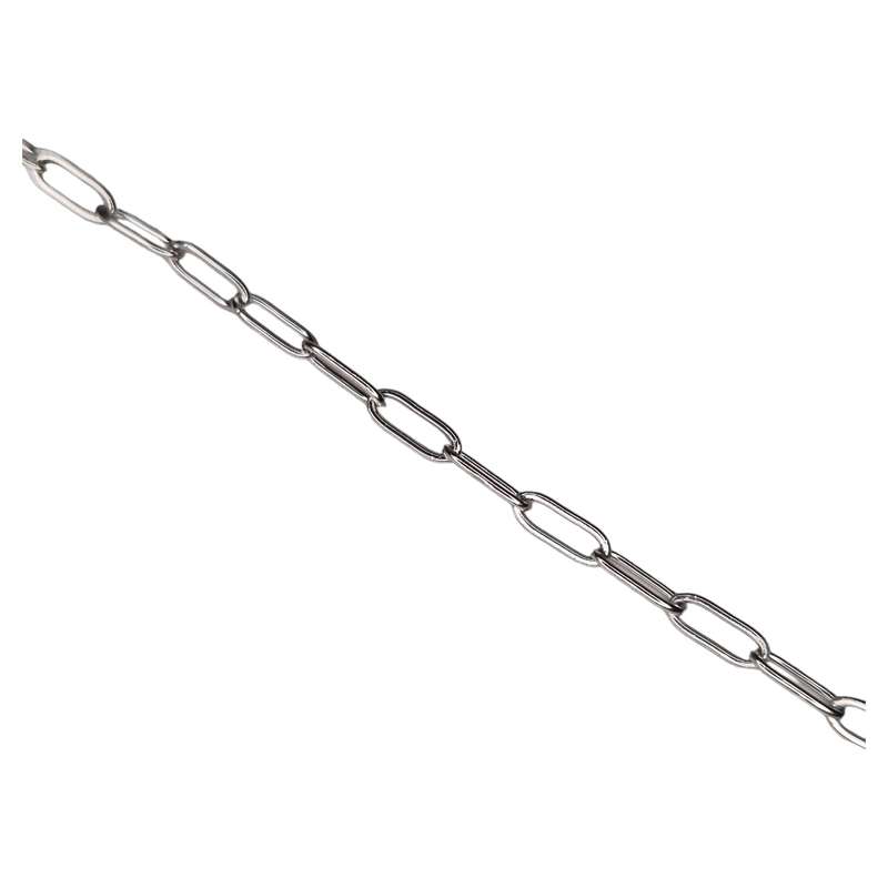 Stainless Steel paperclip chain, 3x6mm, 50cm