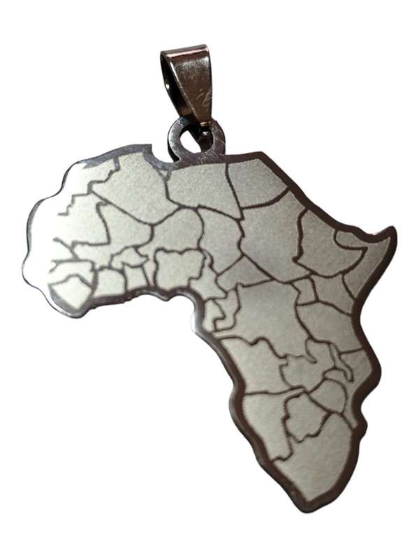 Continent of Africa, Stainless steel Pendant