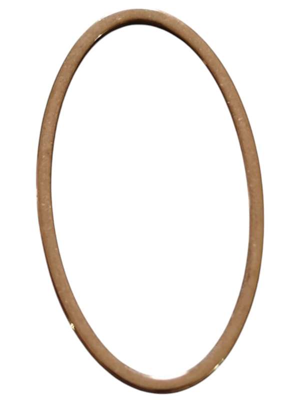 Oval shape pendant, Stainless Steel, rose gold 21mm