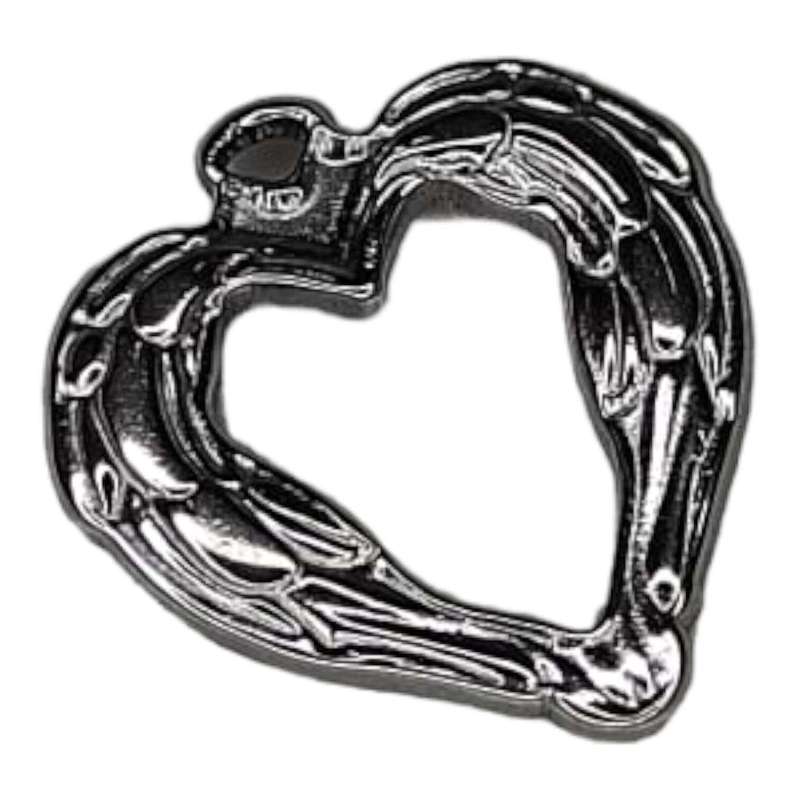 Heart wings charm in Stainless Steel, 22mm