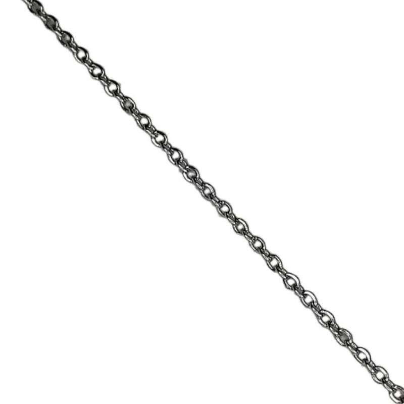 Stainless steel oval chain, 2mm, 1 meter