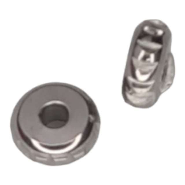 2x Rondelle bead in stainless steel, 2x5mm