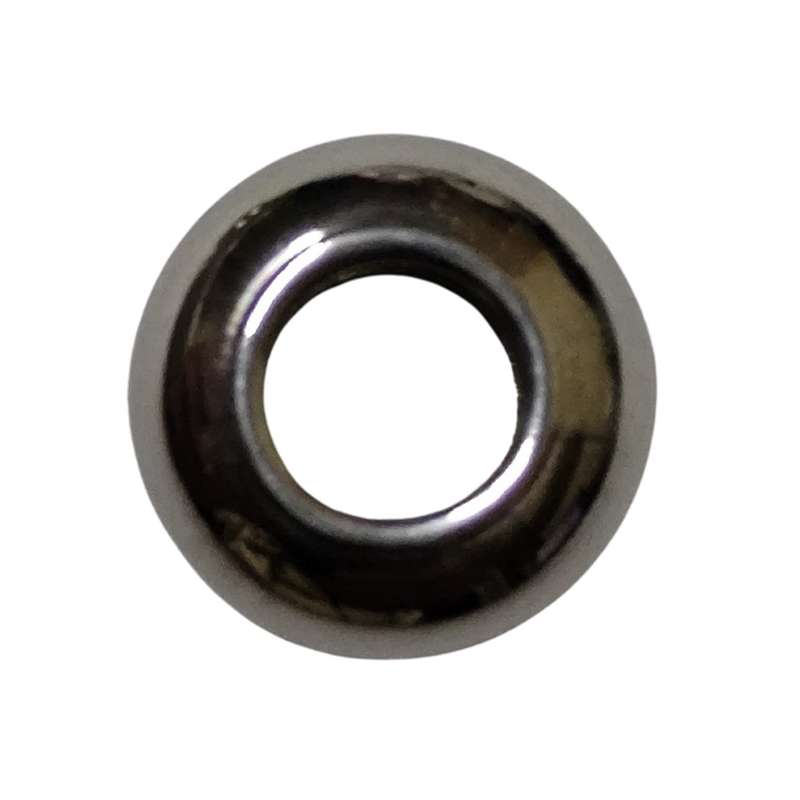 5x Round bead in stainless steel, 8x4mm