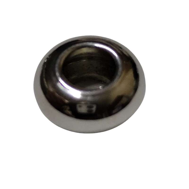 5x Round bead in stainless steel, 8x4mm