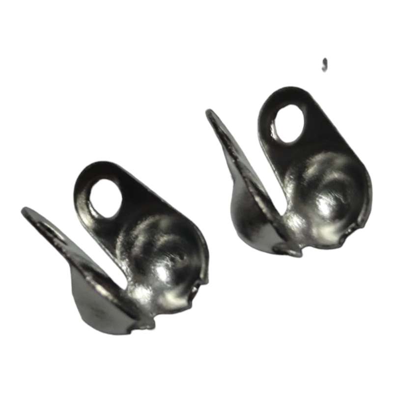 10 pairs Clamshell bead end, Stainless steel, 6mm