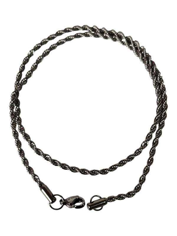 Stainless steel Rope Chain with lobster clasp, 2.mm x 40cm