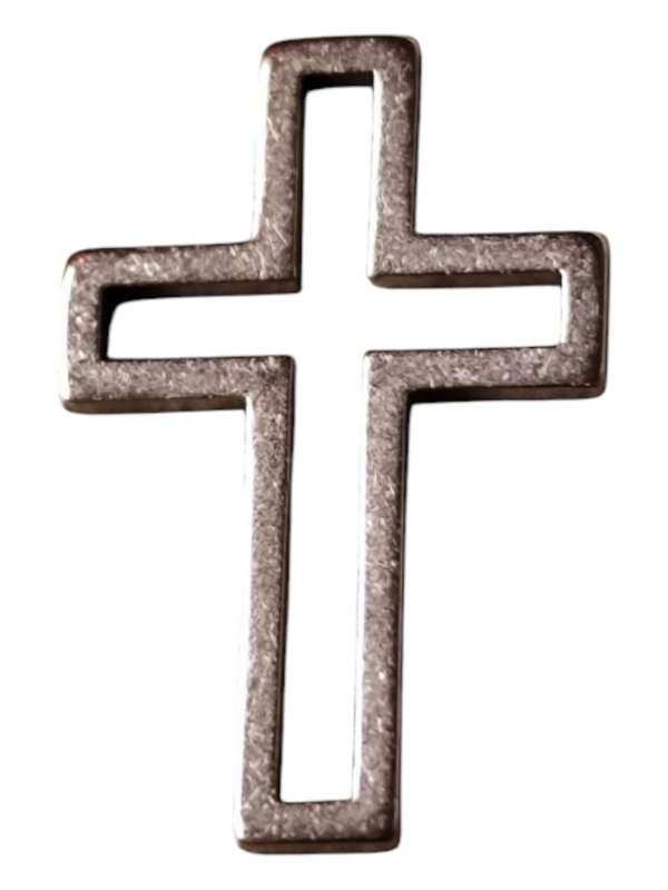 Cross pendant, Stainless Steel, rose gold 16mm