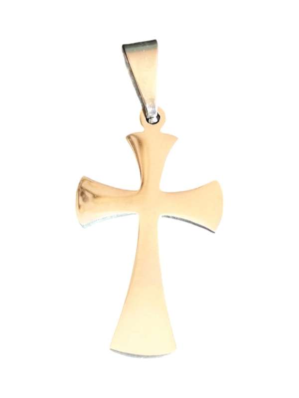 Medium size Cross Pendant, Stainless Steel, 1.4 x 3.1cm