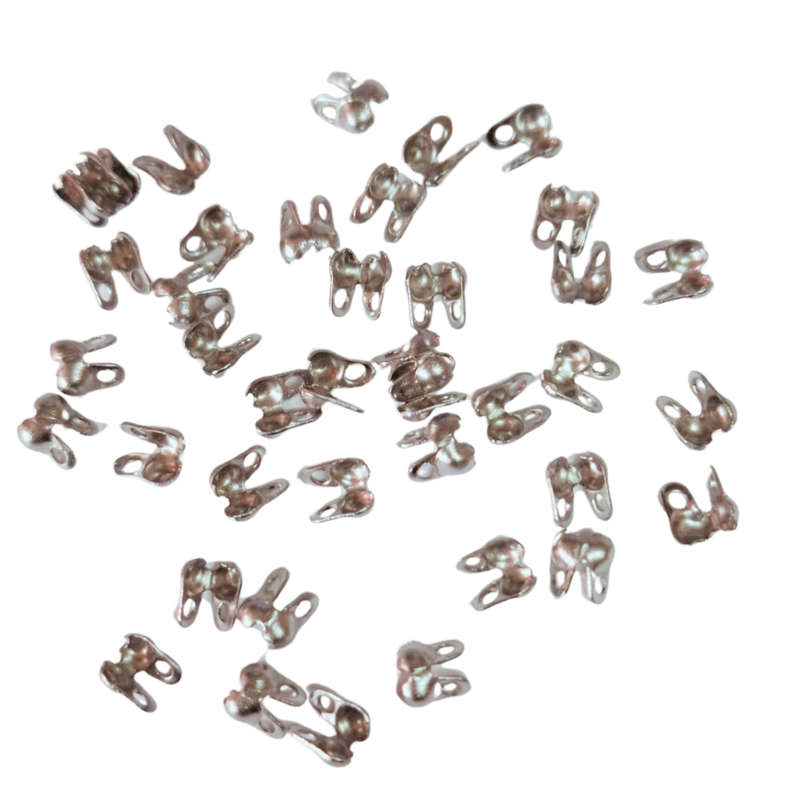 20 Pairs Clamshell bead end, Stainless steel, 3.5mm