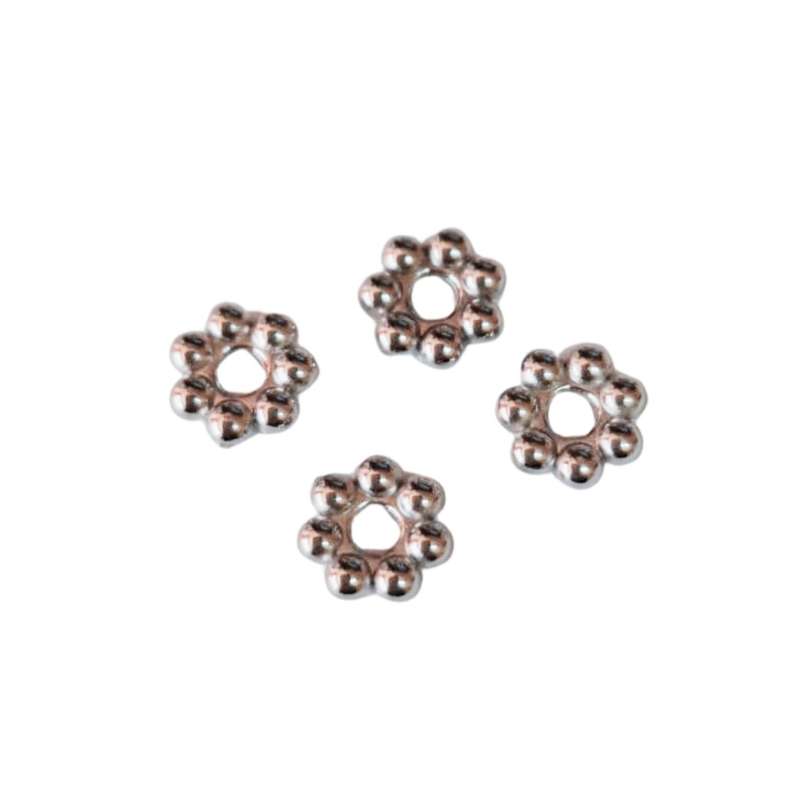 Daisy bead, Stainless steel, 1.5 x 5.5mm