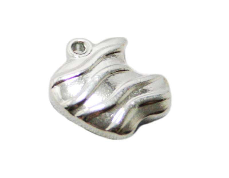 Apple charm in stainless steel, 14mm