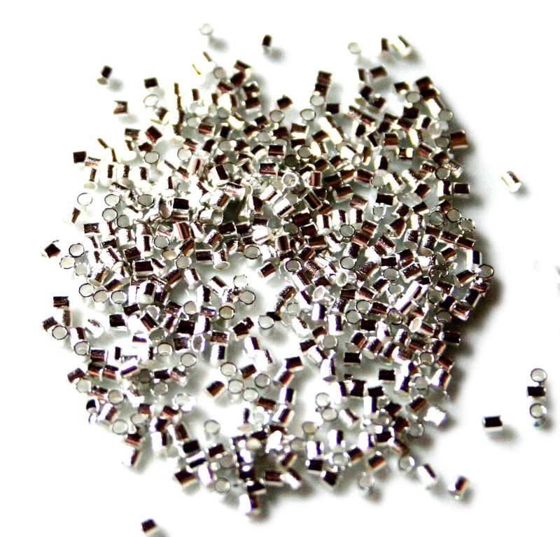 10x Tube crimps, Stainless steel, 2mm
