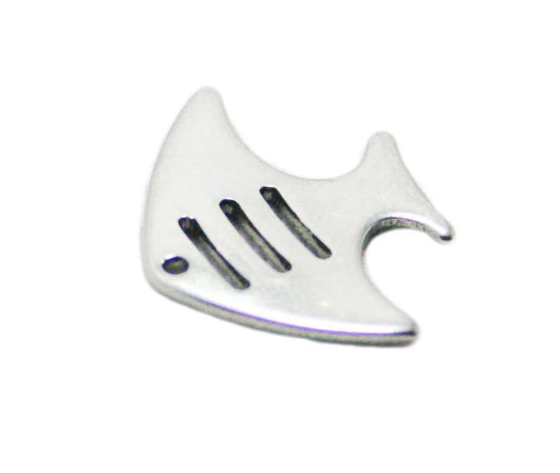 Fish charm in stainless steel, 16mm