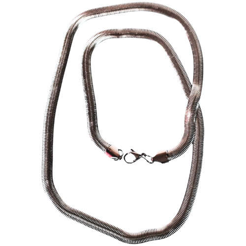 Stainless-steel Snake bone chain with lobster clasp, 0.6 x 55.5cm
