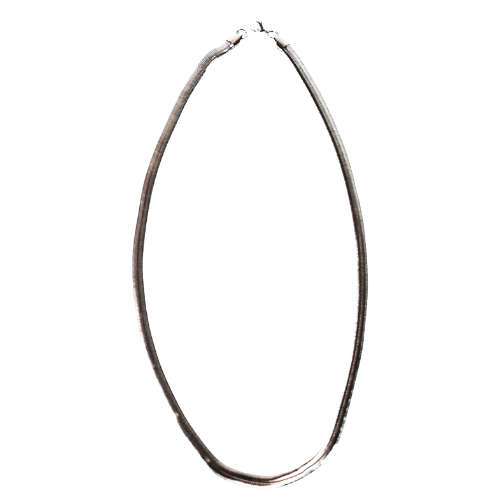 Stainless-steel Snake bone chain with lobster clasp, 0.6 x 55.5cm