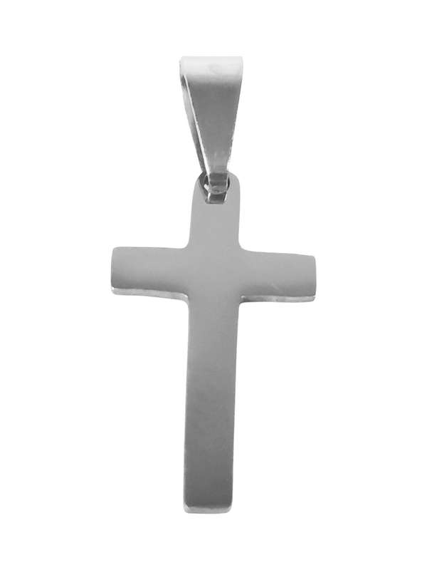 Stainless Steel Pendant, Cross, 28mm