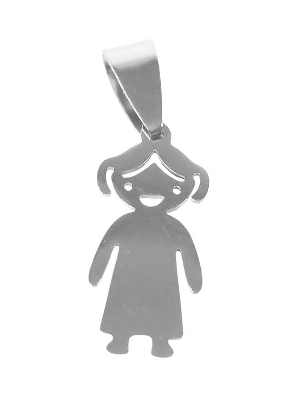 Stainless Steel Pendant, Girl, 30mm