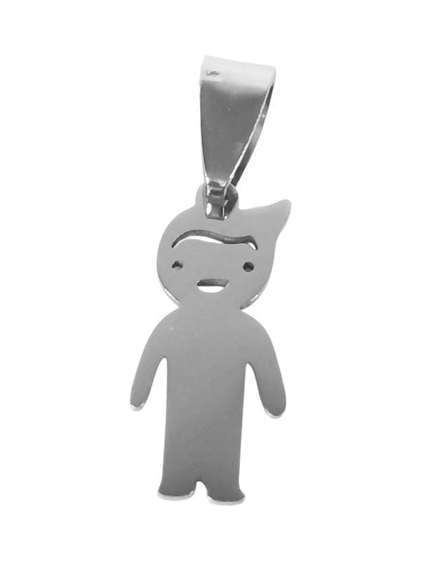 Stainless Steel Pendant, Stylish Boy, 28mm with bail