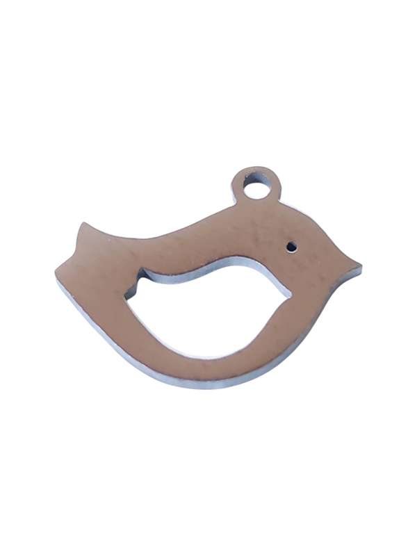 Charm in stainless steel, Little Bird, 14mm