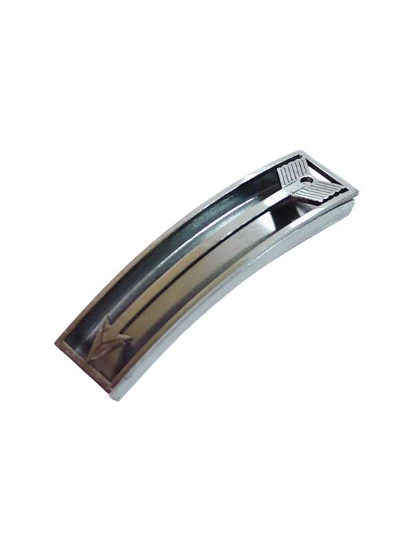Slider in stainless steel, Arrow design, 47mm