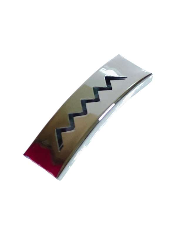 Slider in stainless steel, Zig Zag Pattern, 38mm