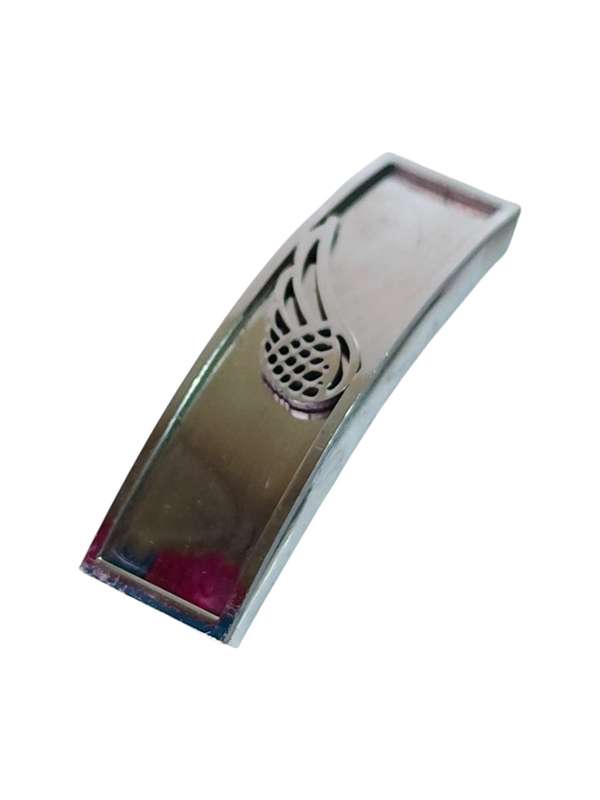 Slider in stainless steel, Wing design, 42mm