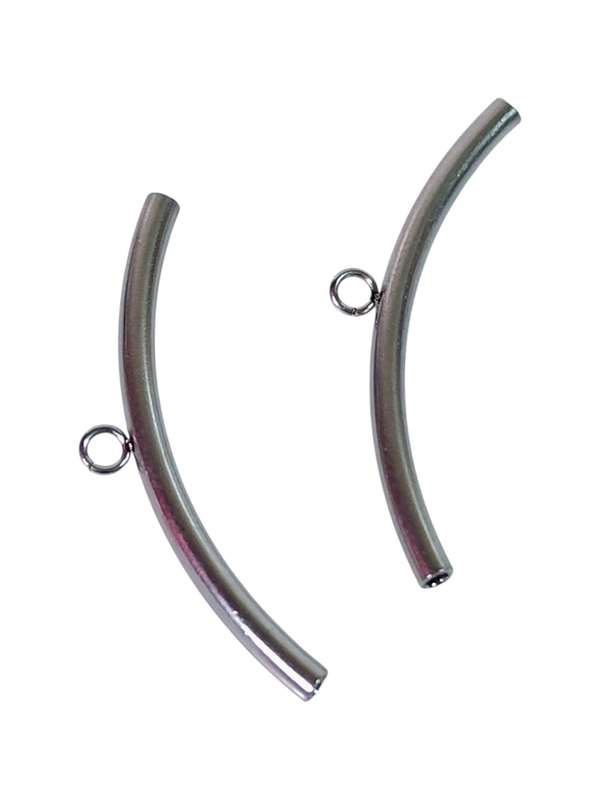 2 pcs Curved Tube, Stainless steel, 45 x 3.25 mm
