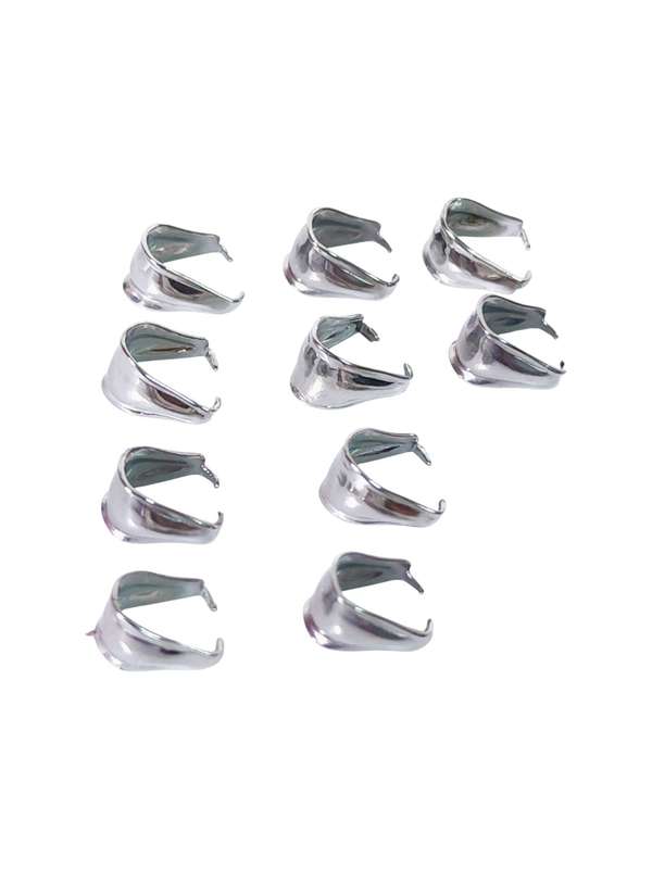 10 x Stainless steel pinch bail, 11mm