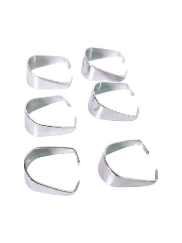 6 pcs, Stainless steel Pinch bail, 20mm