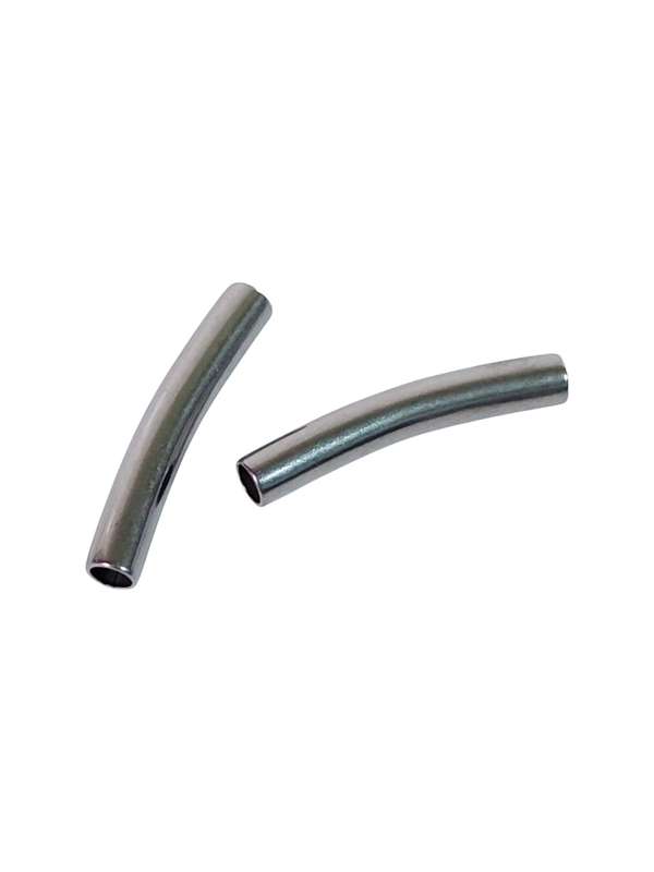 2 pcs Curved Tube, Stainless steel, 25 x 4 mm