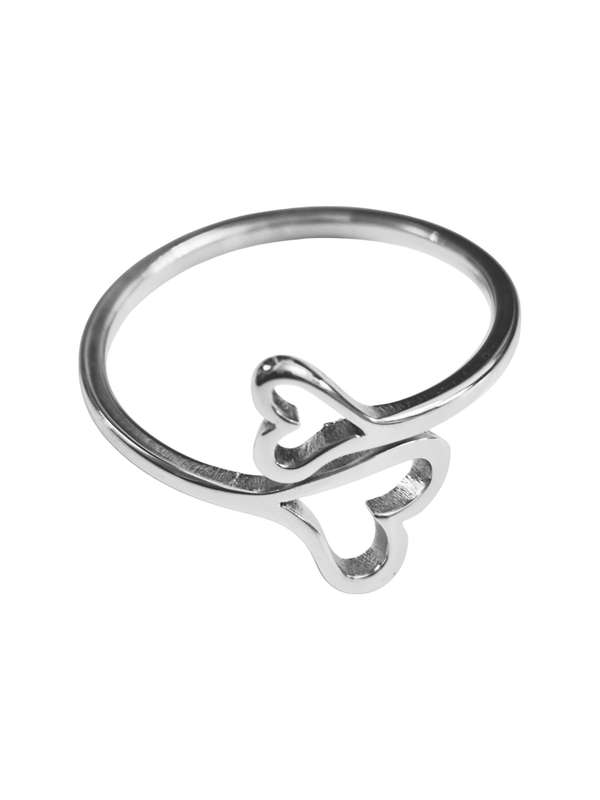 Stainless Steel Ring, Hearts, can be sized