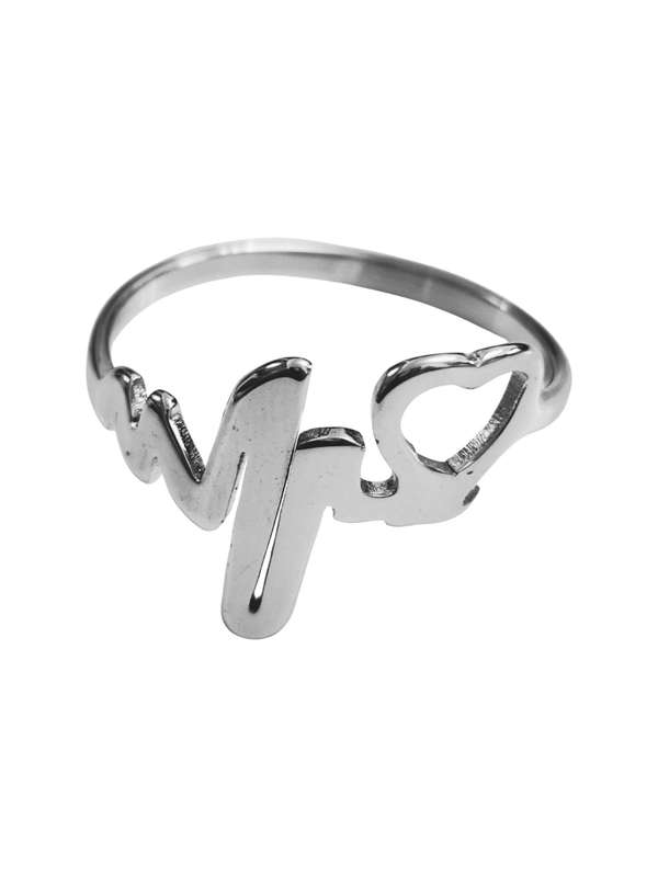 Stainless Steel Ring, Heart Graph Design