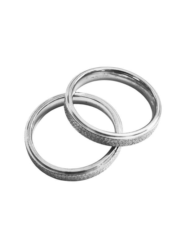 Stainless Steel Ring, Brushed edge