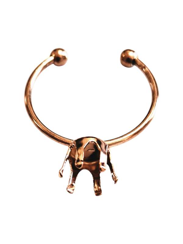 Stainless Steel Rose Gold Adjustable Ring, Gem mount