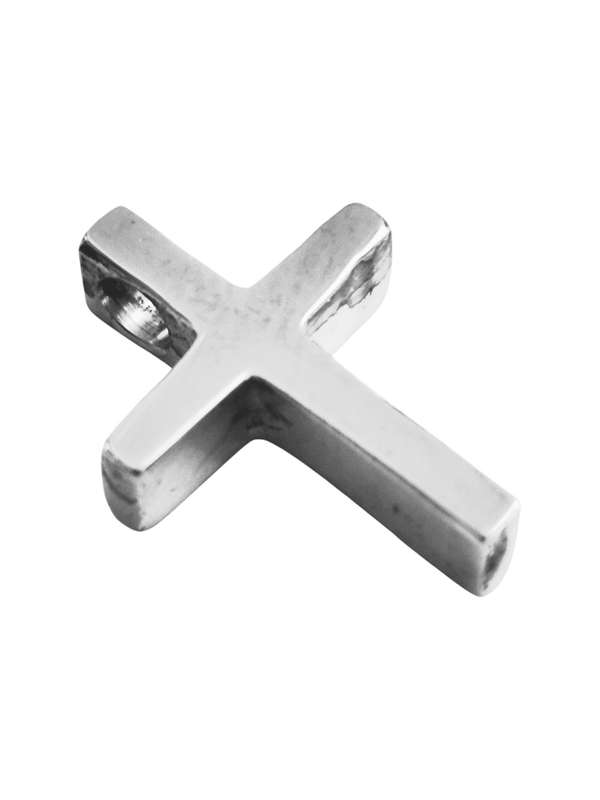 Stainless Steel Solid Cross Pendant, 15mm