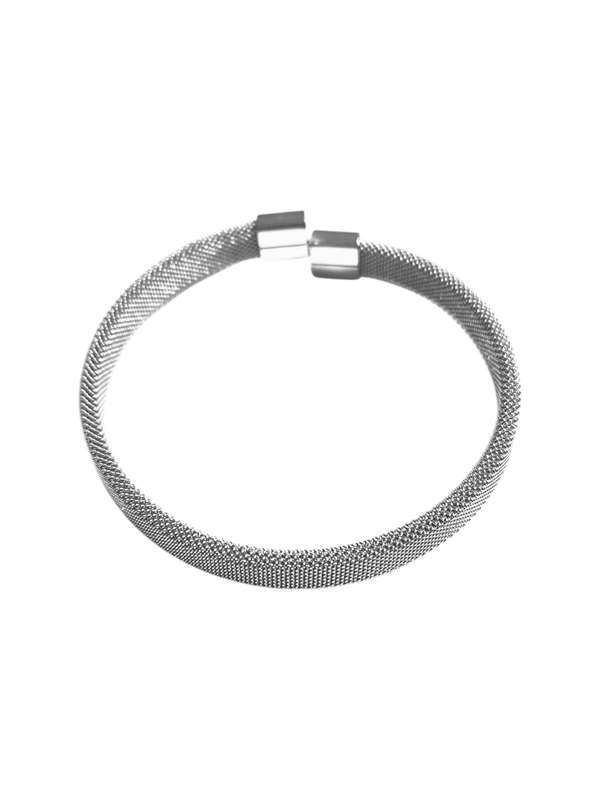 Mesh stainless-steel bangle, 62x8mm