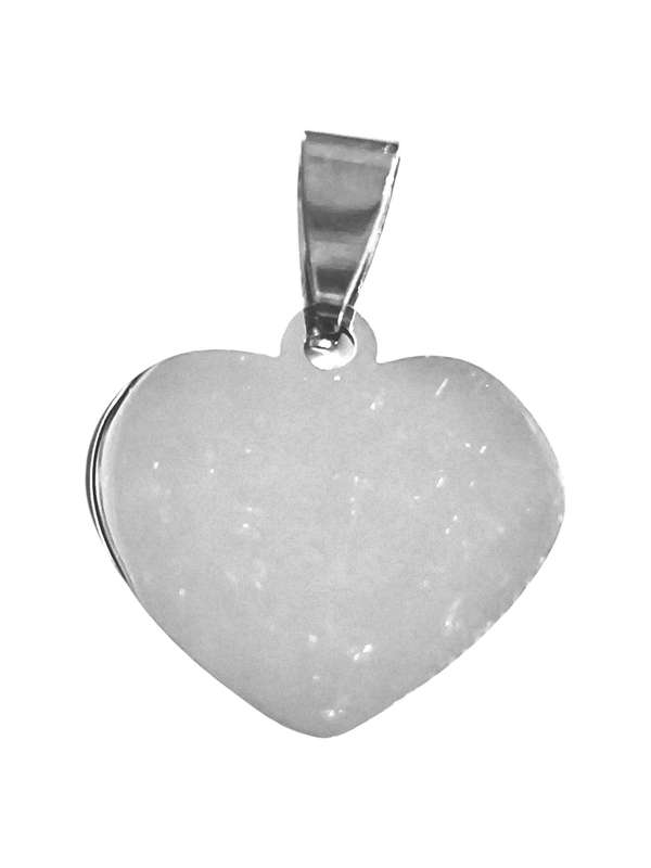 Stainless Steel Pendant, Heart, 27mm